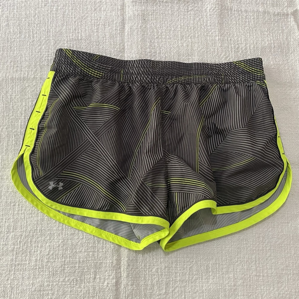 Under Armour UA Great Escape Printed Running Shorts Women's Medium Athletic EUC‎